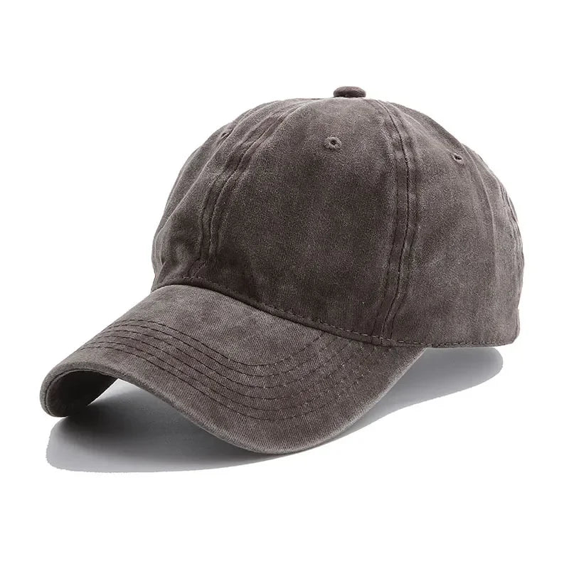 Custom DIY Logo Dad Hat Vintage Cotton Baseball Cap Unisex Sports Cap Adult Washable Cowboy Trucker Cap