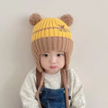 Winter Warm Knitted Baby Hat Cute Cartoon Animals Baby Boys Girls Cap Beanies Anti-cold Toddler Kids Lacing Hat