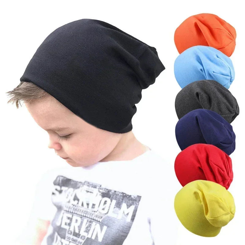 Kids Knitted Beanie Hat  0M-4Y Solid Color Warm Windproof  Spring Autumn Hip Hop Accessories for Boys Girls Outdoor