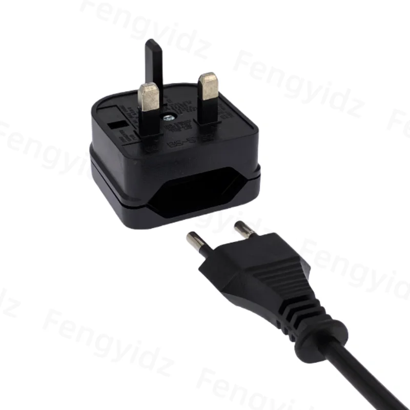 1Pc European Euro EU 2 Pin to UK 3Pin Power Socket Travel Plug Adapter Converter New