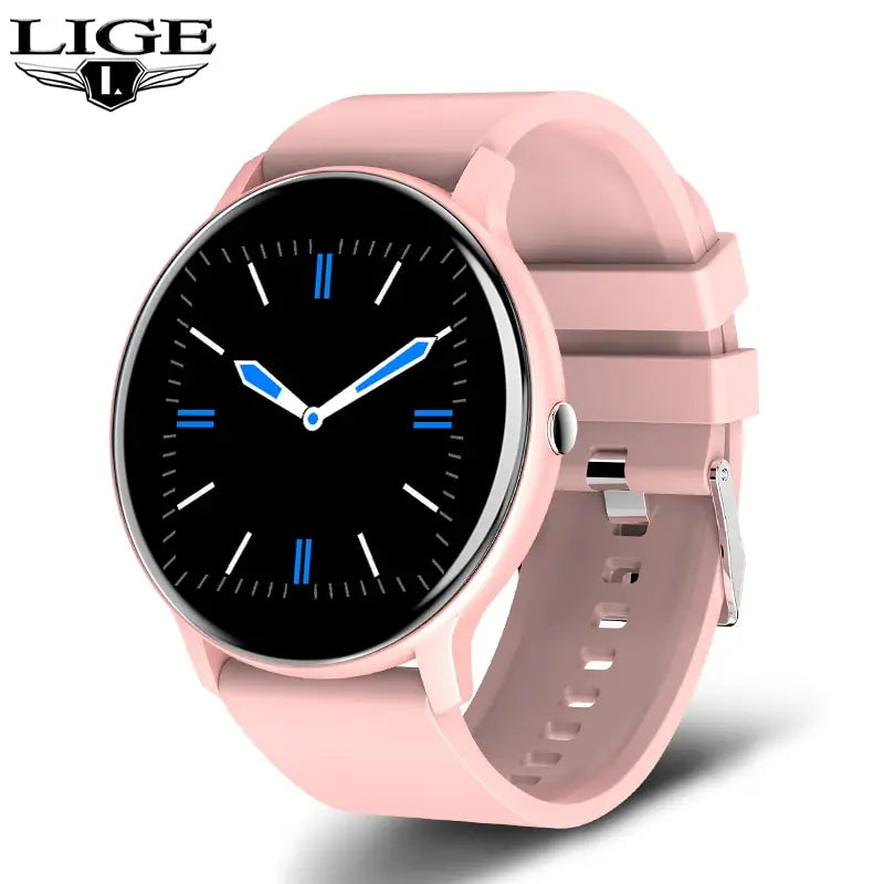 LIGE Smart Watch Men Women Full Touch Screen Sport Fitness Watch Man IP67 Waterproof Bluetooth For Android IOS Smartwatch Men
