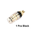 8MM Pure copper gold-plated transparent crystal banana socket speaker amplifier binding post audio speaker wire fixed terminal