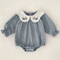 2025 New Toddler Baby Girls Romper Spring Children Clothes Ruffled Long Sleeved Cotton Baby Clothing Flower Baby Girls Jumpsuit