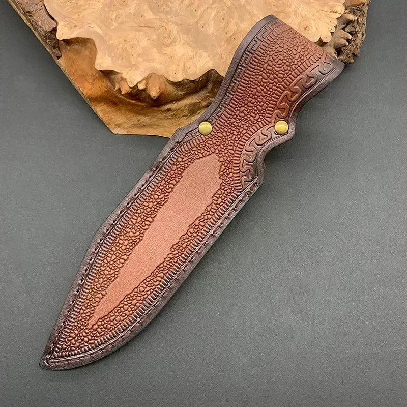 High-Quality Newest Leather Blade Carrier with Storage Pocket Compatible with Various EDC Knives (Knife Not Included)