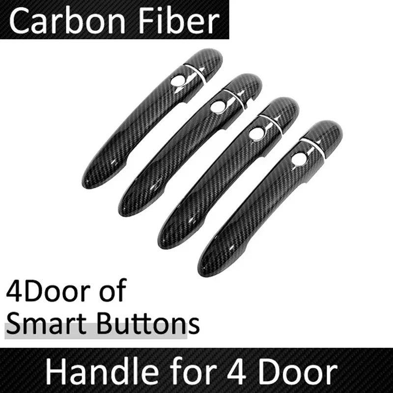 Car Door Handle Covers For Renault Megane II MK2 2003~2007 2008 Imitation Carbon Fiber Or Chrome Door Auto Stickers Accessories