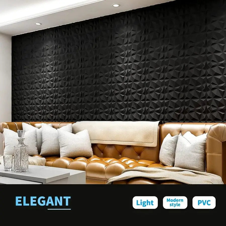 (pack of 12)Decorative 3D wall panel with diamond design, 30.48 cm x 30.48 cm