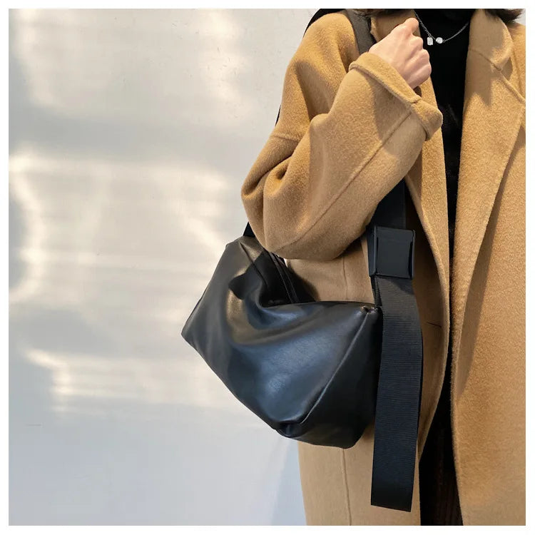 Tilorraine women bag leather large capacity single shoulder bag PU female versatile messenger bag retro style crossbody bag
