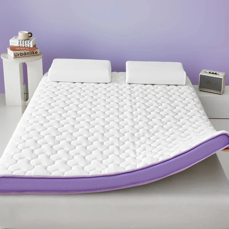 Double Foldable Memory Foam Latex Tatami Mat for Students Dormitory – Elastic Cushion Sleeping Mattress, Home Use, Single and Do