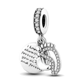 Original Inlaid Zircon Charm Beads 925 Silver Color Love Heart Snake Dangle Bead Fit Bangle Bracelet Pendant Jewelry Fine Gift