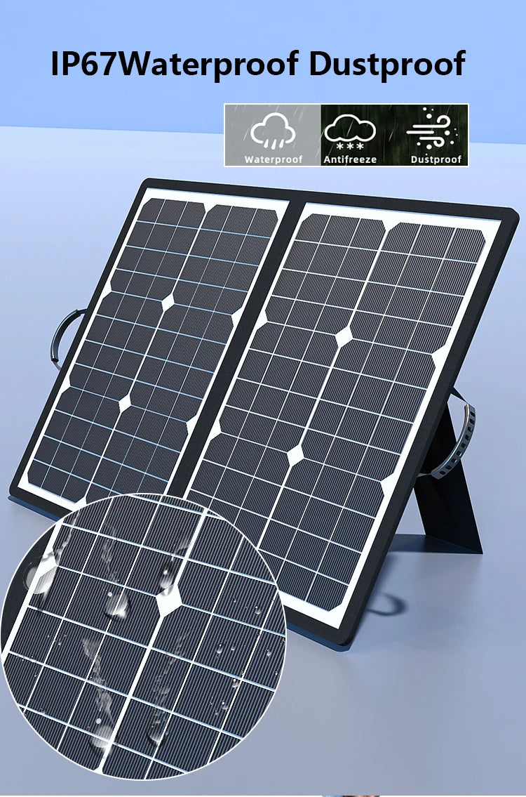 1000W Portable Foldable Solar Panel Kit Complete Solar Power Station 18V Generator Charger for Car Boat Caravan Camping Outdoor