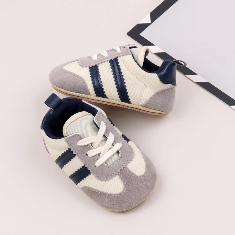 Sapatilhas Desportivas Casuais de Bebé em Alta, Primavera e Outono, Rapazes e Raparigas, Sola em PVC de Alta Qualidade, Sapatos de Pré-caminhada Antiderrapantes BLS4034
