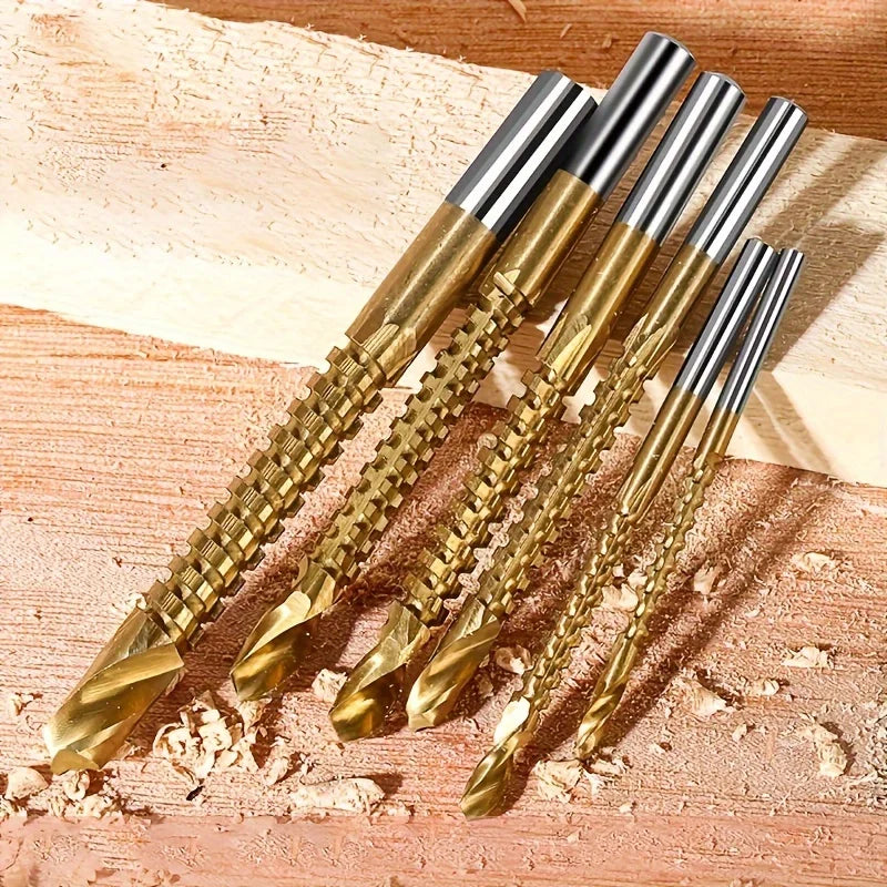 3pcs Serrated Rotary Slotting Multifunctional Drill Bit Set, Suitable for Cutting, Drilling, and Slotting Wood and Plastic