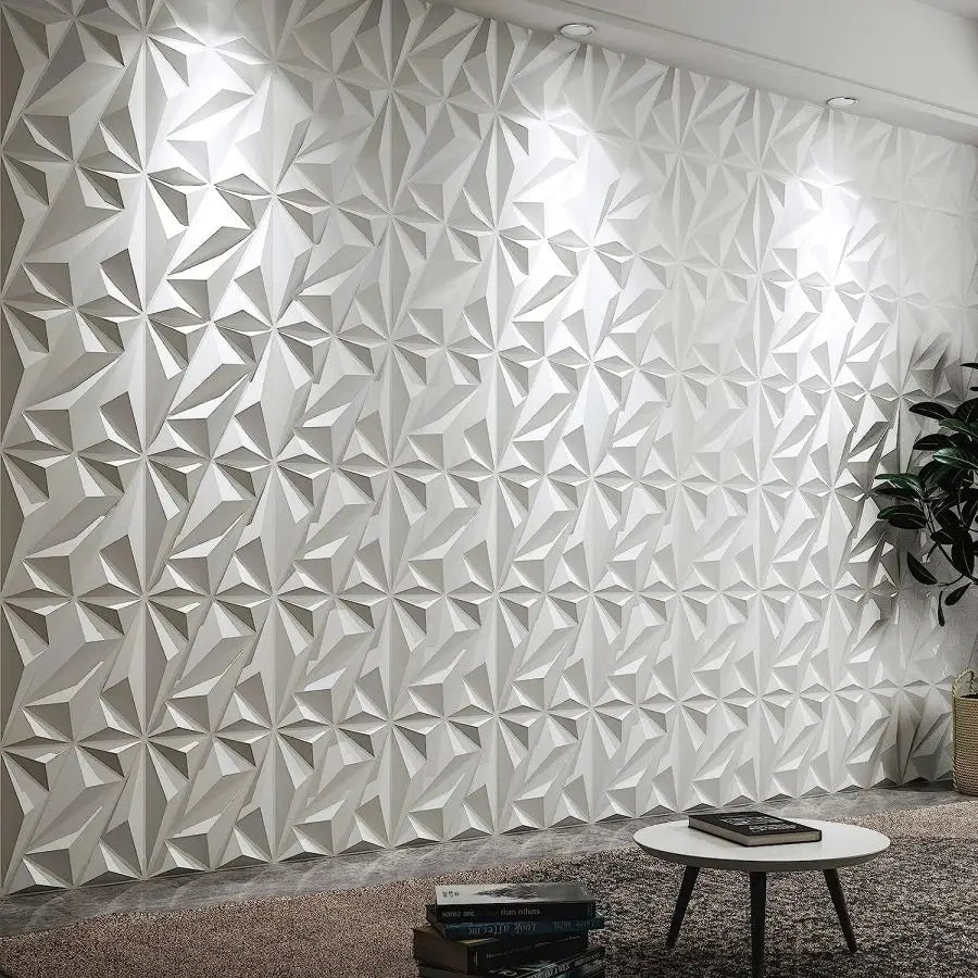 (pack of 12)Decorative 3D wall panel with diamond design, 30.48 cm x 30.48 cm
