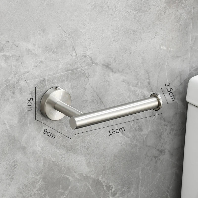 Roll Holder Stainless Steel Punched Toilet Paper Holder Roll Holder Tissue Holder