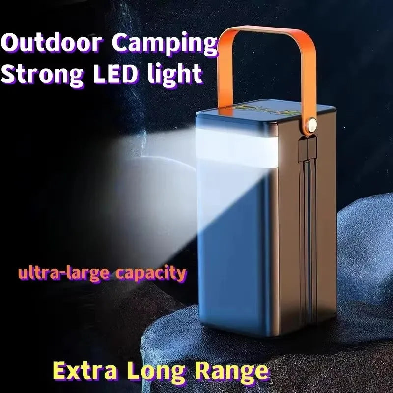 120W 30000-100000mAh Fast Charging Power Bank Large Capacity Outdoor Mobile Power Supply External Spare Battery For Camping