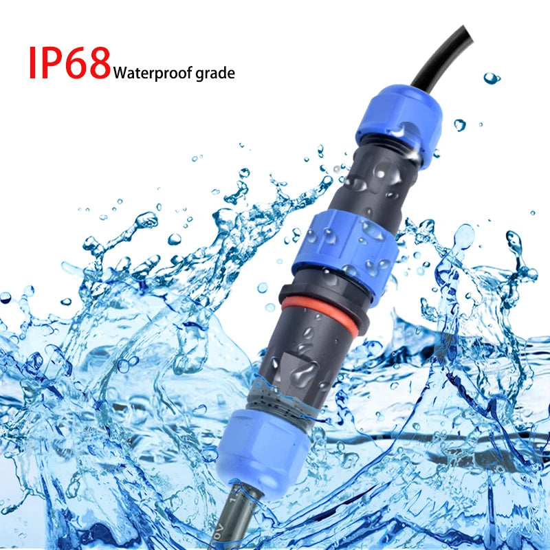 IP68 Waterproof Male Female Electrical Connector LD Series2/3/4/5/6/7/9-Pin Panel-Mount Screw Wire Cable Aviation Plug Connector