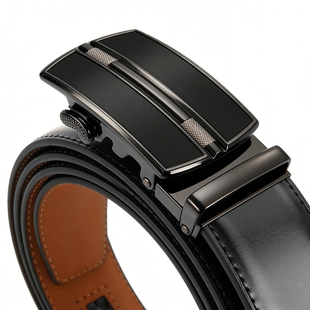 Men's Automatic Genuine Leather Luxury Belt Metal Automatic Buckle Male Waistband Designer High Quality Black Brown Waist Belts