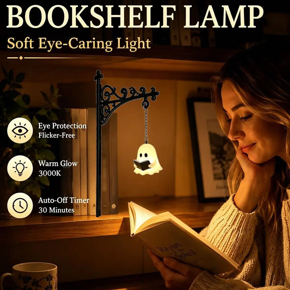 Library Lantern Decorative Bookshelf Lighting Retro Library Lantern Bookshelf Lamp Multifunctional Warm LED Nightlight Ornament