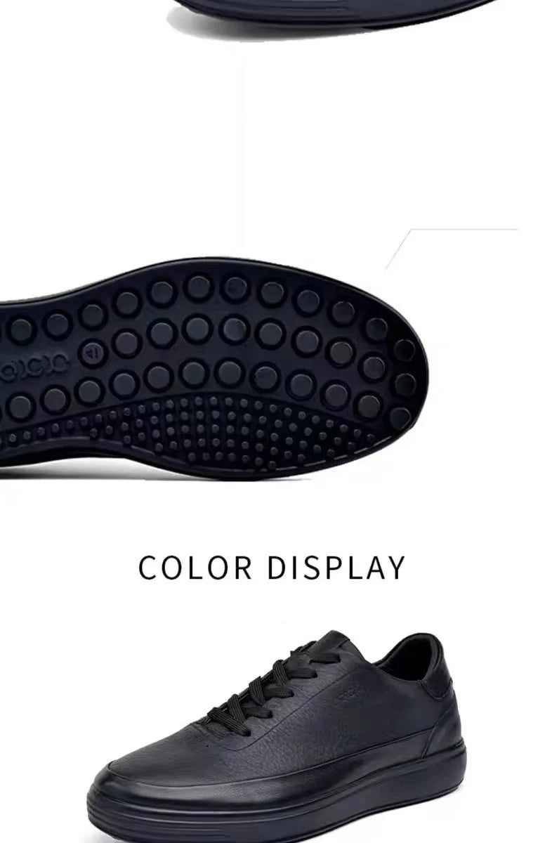 High Quality Men's Genuine Leather Shoes Summer Comfortable Sneakers Fashion Men Shoes Soft Leather Versatile Skateboard Shoes