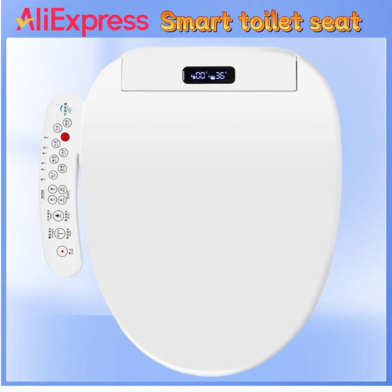 Smart Bidet Toilet Seat, Instant Heating, Warm Water Wash, Heated Seat, Warm Air Dryer, Self-Cleaning Nozzle, LED Night Light