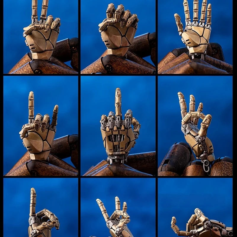 Hot Mechanical Bionic Hand Pendant With Chain For Men Women Creative Movable Finger Joints Robot Hand Necklace Jewelry