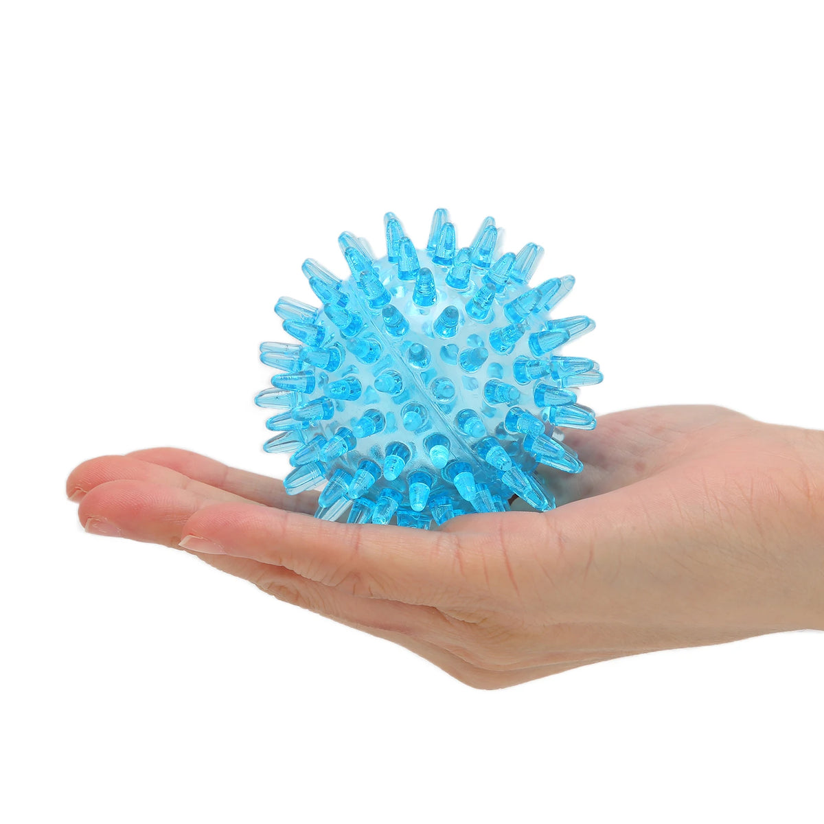 Bola de Massagem com Espigões, Oca, Macia, Transparente, para Exercício de Recuperação de Força e Alívio de Stress para Mão e Pulso