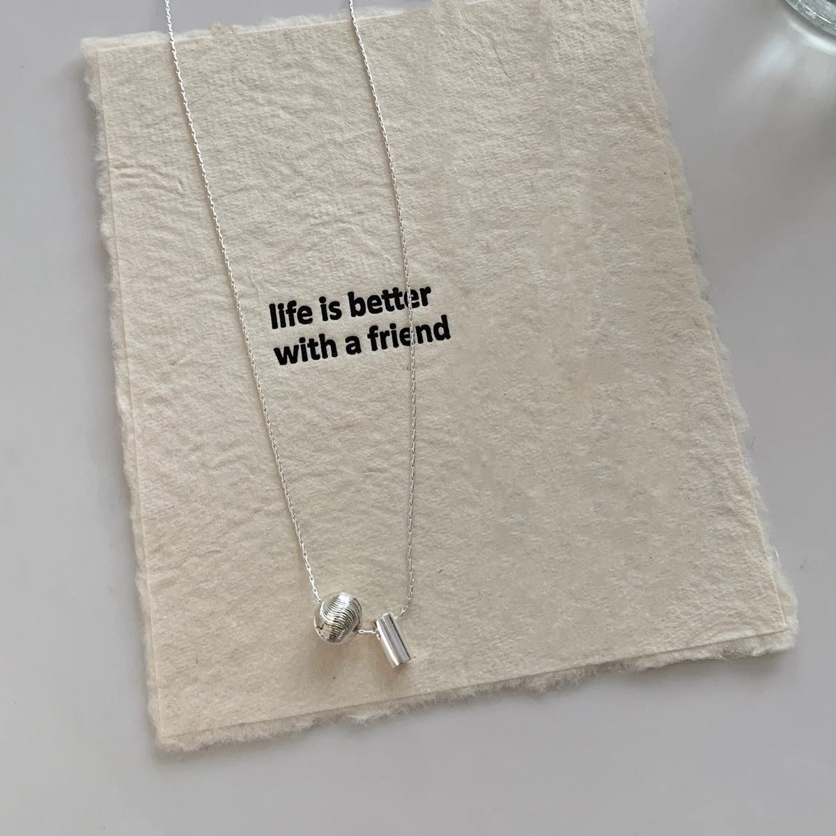 925 Silver Necklace Punk Wealth Good Wish Matte Ball Bread OT Clasp Stackable for Women Girl Jewelry Gift Dropshipping Wholesale