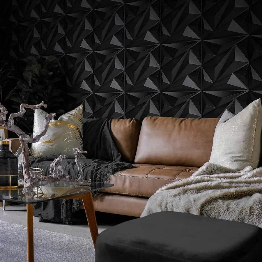 (pack of 12)Decorative 3D wall panel with diamond design, 30.48 cm x 30.48 cm