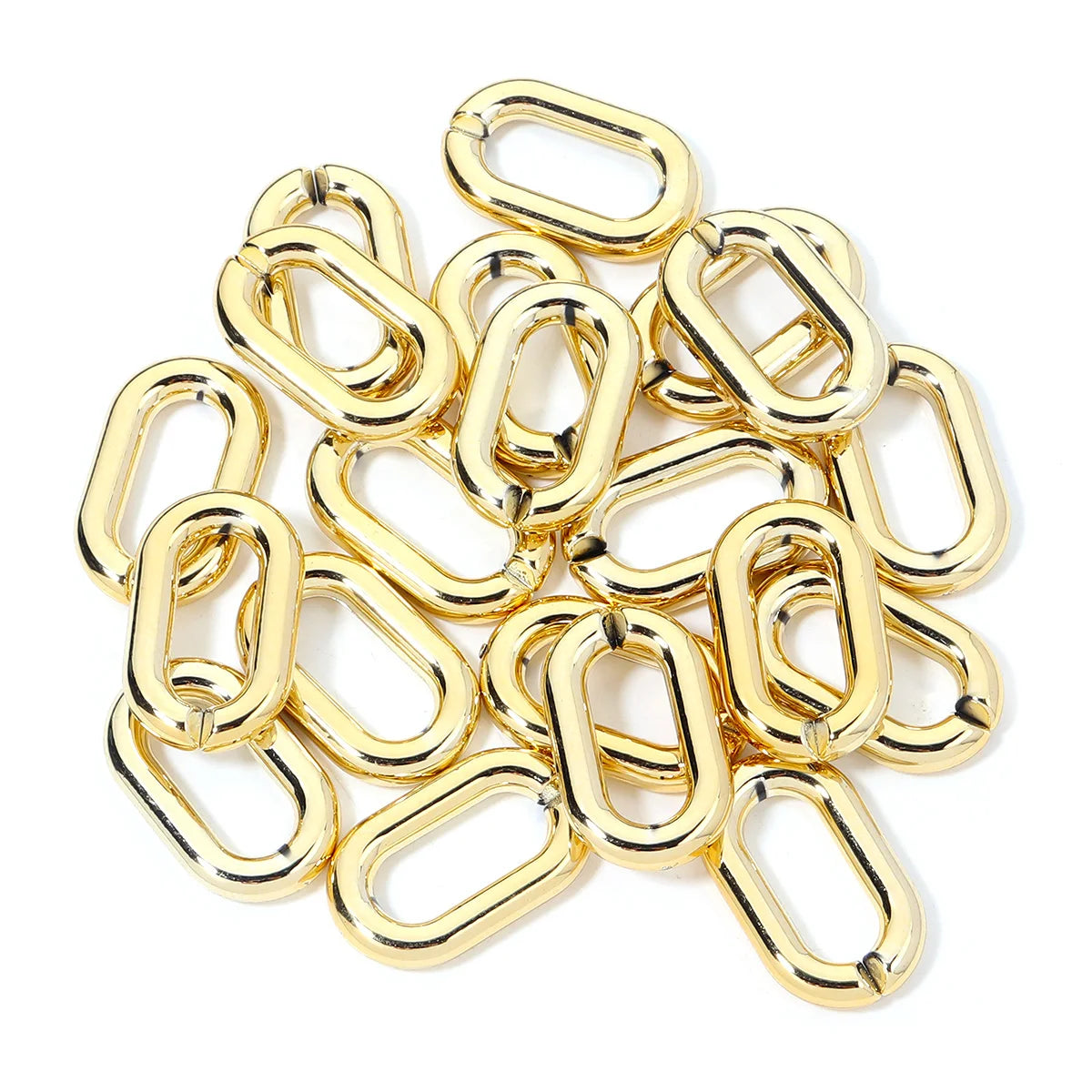 20pcs/Lot 16X27mm Plated Acrylic Chain Buckle Link Chain Connector For Jewelry Making DIY Necklace Bracelet Earring Accessory