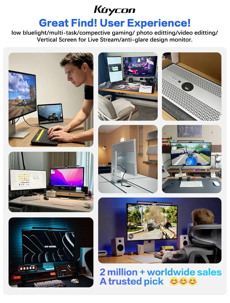 Kuycon G32P 32 Inch Computer Monitor 6K UHD IPS PC Display 500 Nits Contrast Rate 2000:1 Desktop Screen 99%sRGB Aluminum Alloy