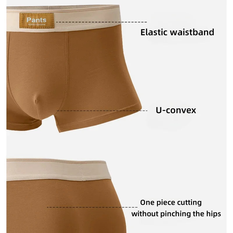 4 pcs Men Underwear Cotton BoxerShorts Hombre Panties Man Breathable Underpants Sexy Sports Comfort Male Boxers Large Size L-7XL