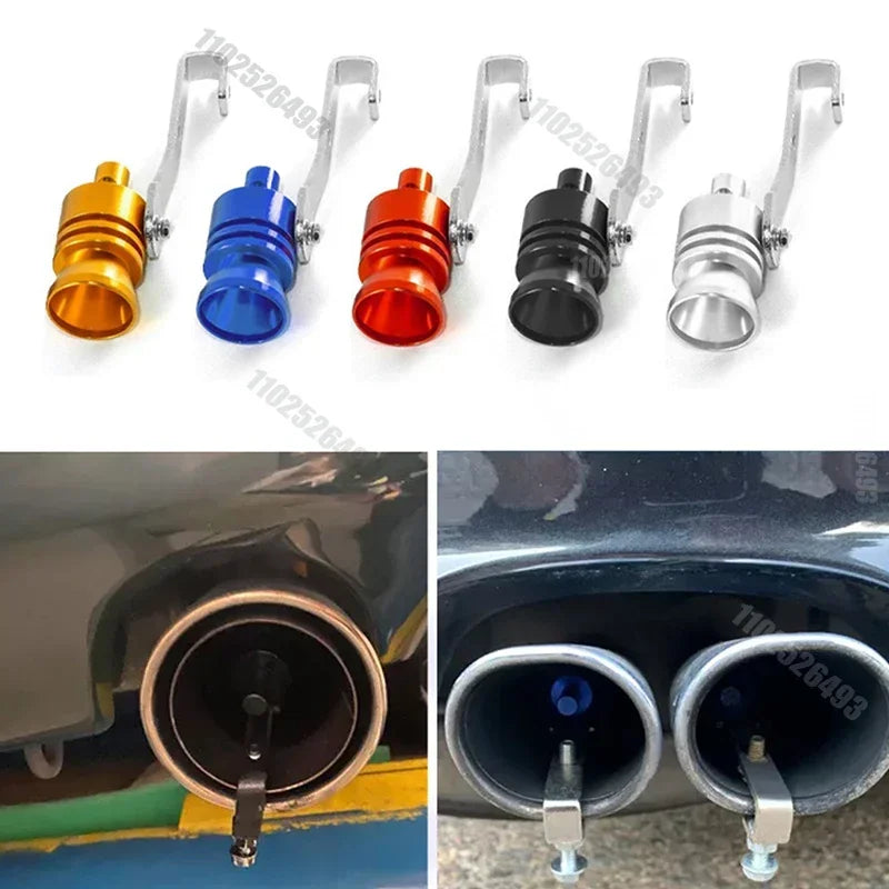 Professional Aluminum Turbo Sound Exhaust Muffler Pipe Whistle Car Blow Off Valve Tip Simulator Whistler Accessories