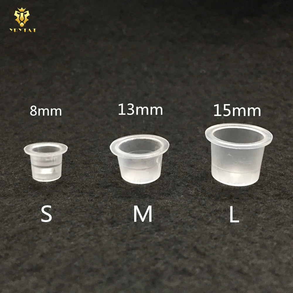 1000pcs 8mm Small Size Tattoo Ink Cups Caps Permanent Makeup Pigment Cups Caps Supply YIC9-1000#