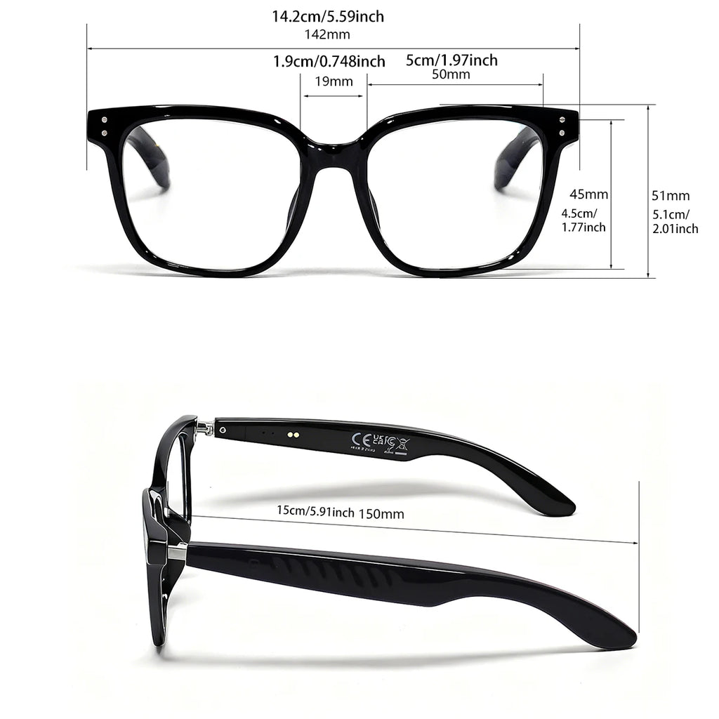 New Smart AI Translation Wireless Glasses with Audio Playback, Suitable for Work, Outdoor Activities, Cycling, and Beach Use