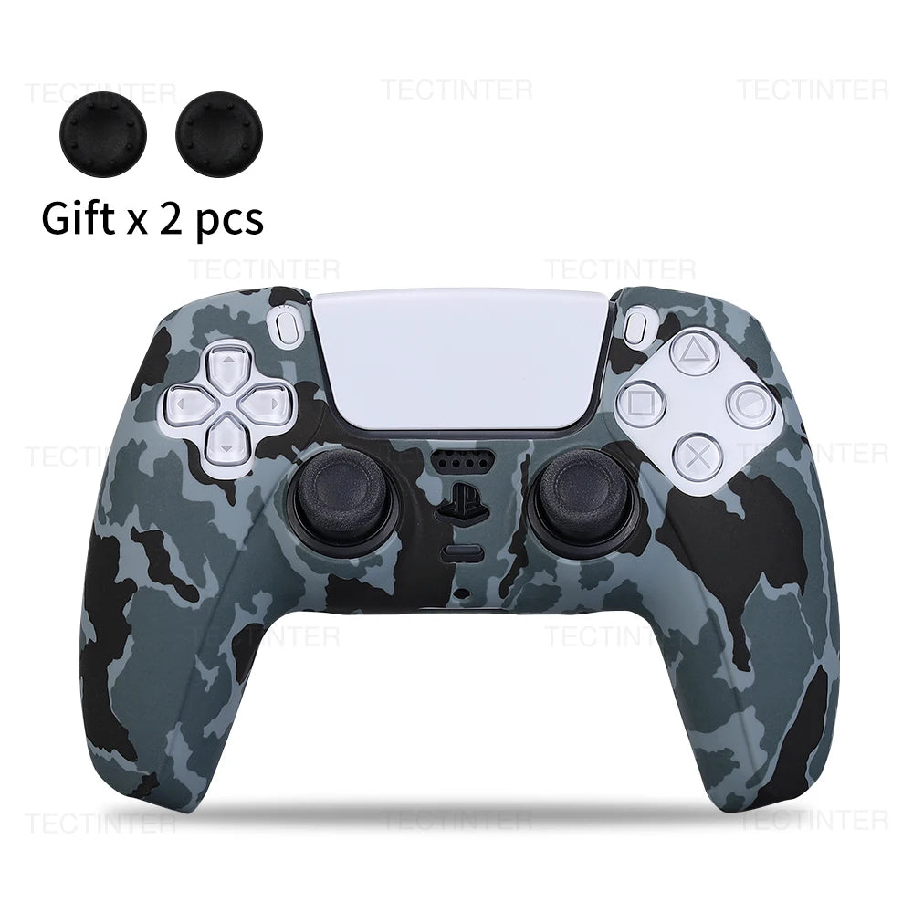 Protective Cover Skin for Playstation 5 Controller Anti-slip Silicone Case for PS5 Slim Gamepad Cover Thumb Grips Accessories