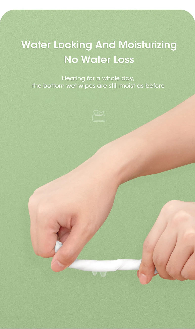 Baby Wet Wipes Heater LED Display Wet Wipes Dispenser Portable USB Charging Wipe Heater Car Home Wet Wipes Napkins Heating Box