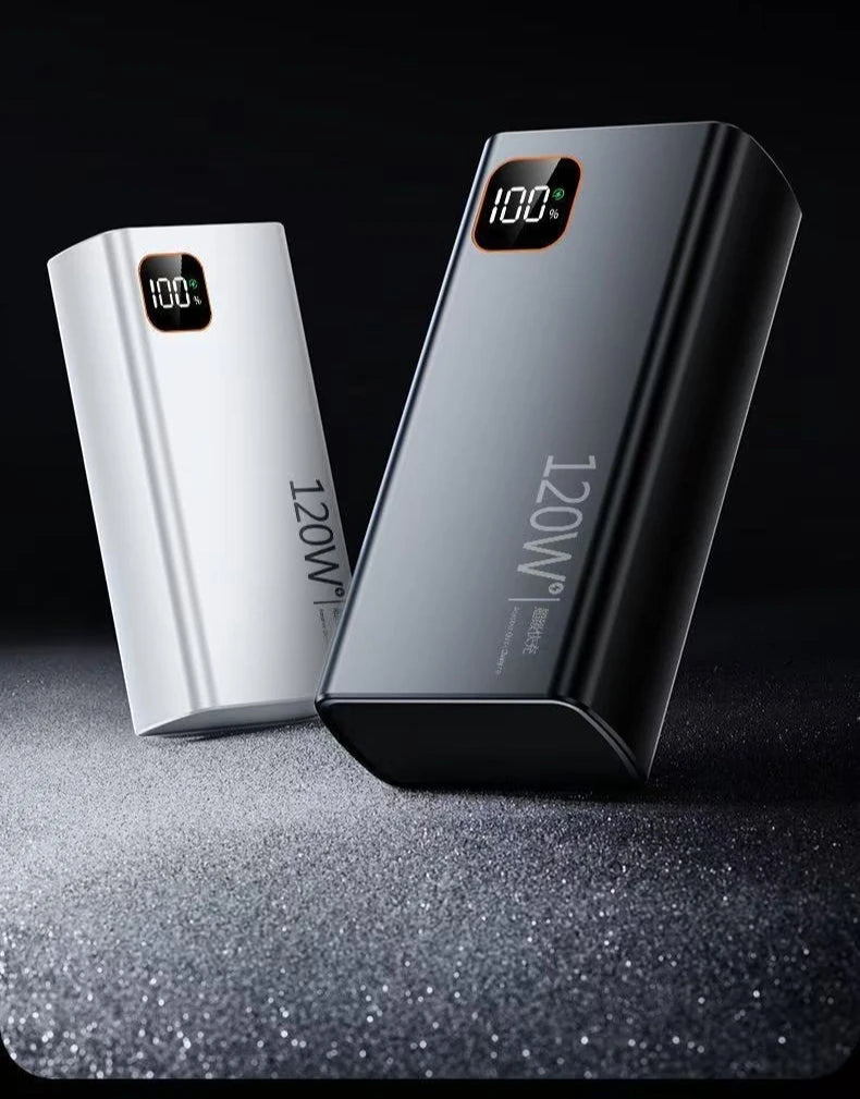 120W PD Digital Display Power Bank 30000mAh Large Capacity Portable External Battery For IPhone Android