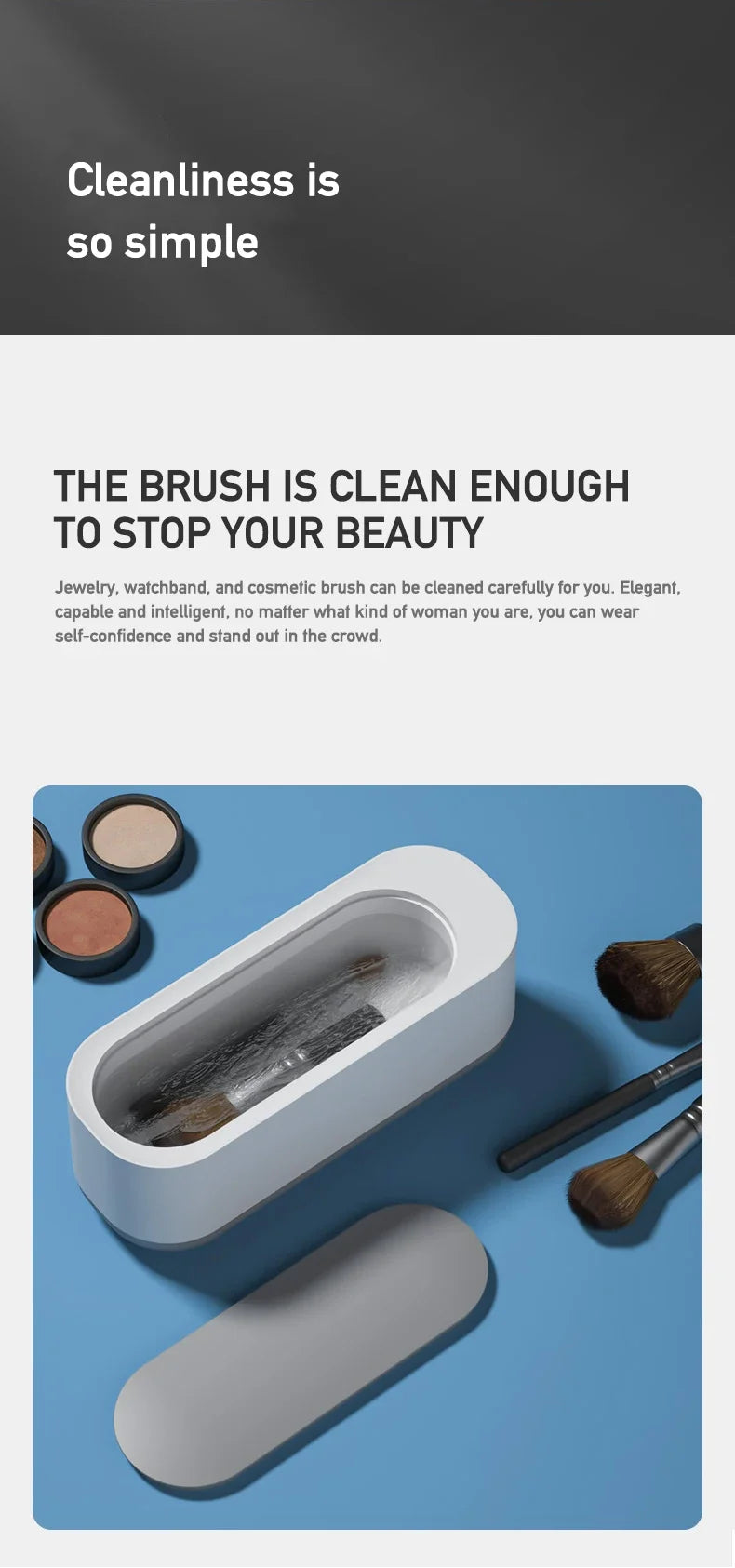 2026 New Ultrasonic Cleaning Machine Vibration Wash Cleaner Jewelry Glasses Cleaner Watch Cleaning Makeup Brush Cleaning Tool