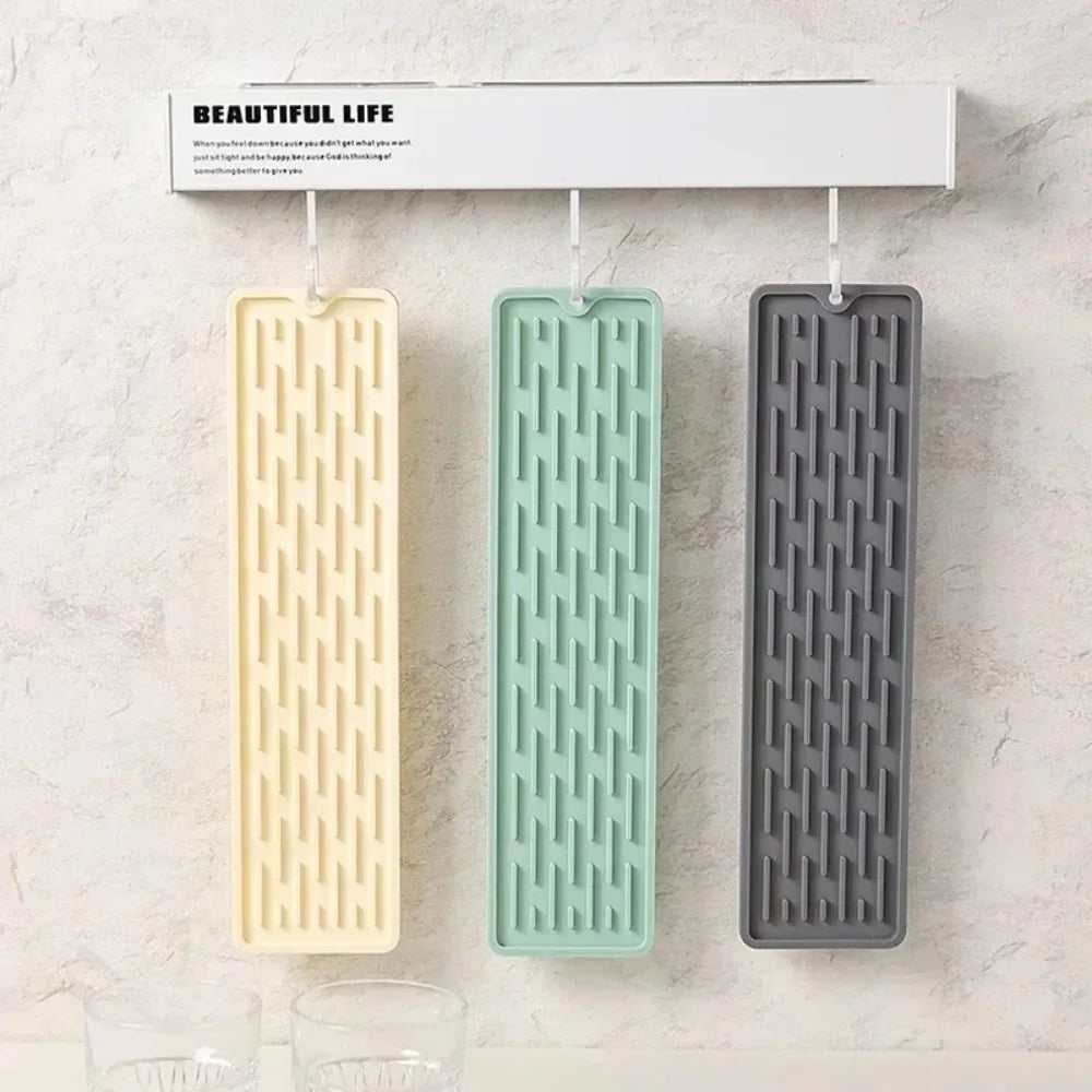HOMEFISH  Silicone Drainer Mat Anti Slip Sink Tray Tableware Cushion Organizer Kitchenware Protection Mat Kitchen Storage Pads