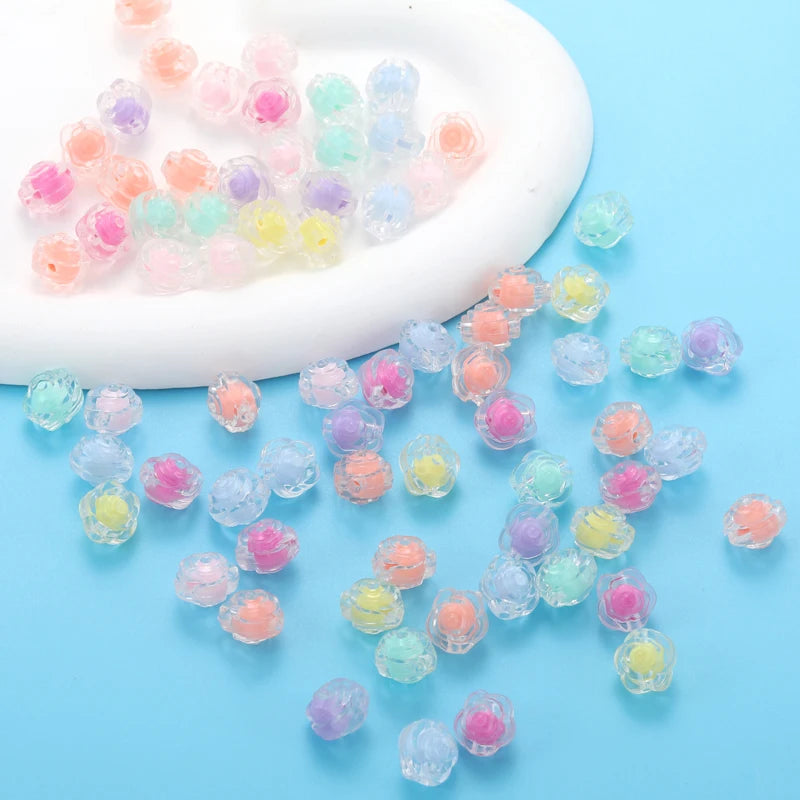 50-100pcs Acrylic Star Candy Color Bead Charms Loose Spacer BeadsBracelet Necklace Beads For Jewelry Making DIY Accessories W334