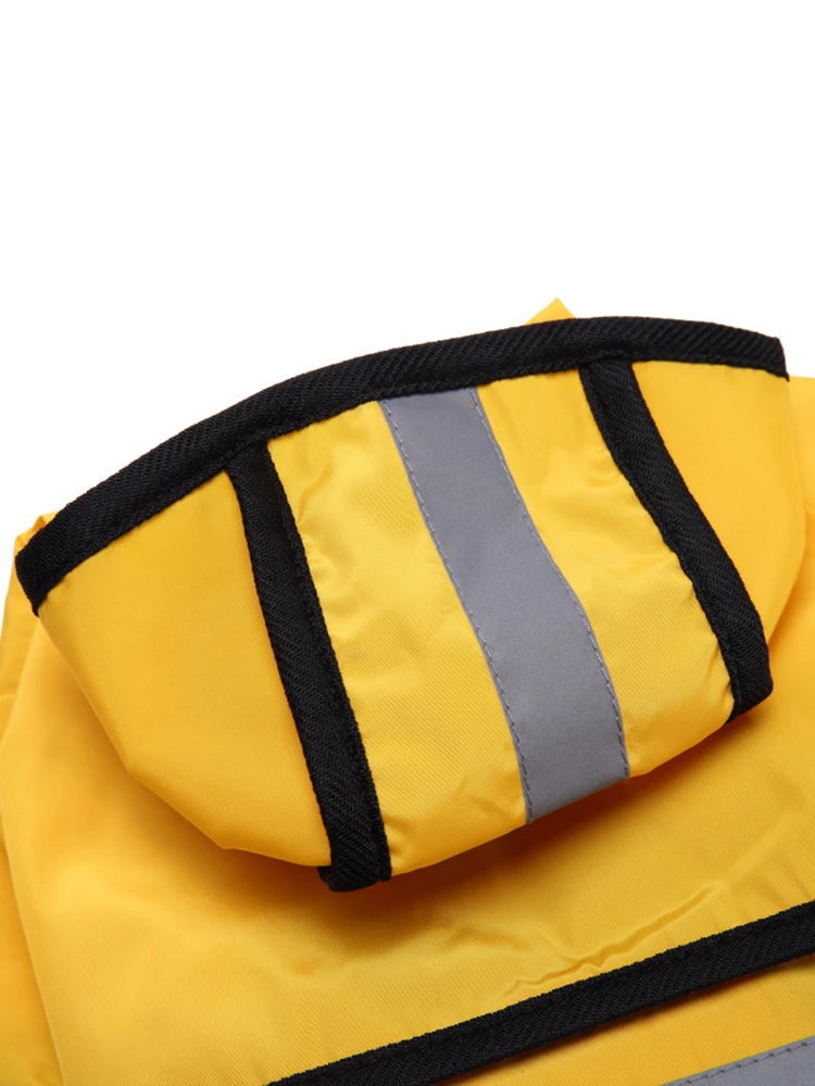 Keep Your Pet Dry And Comfortable - Adjustable Waterproof & Windproof Dog Raincoat!