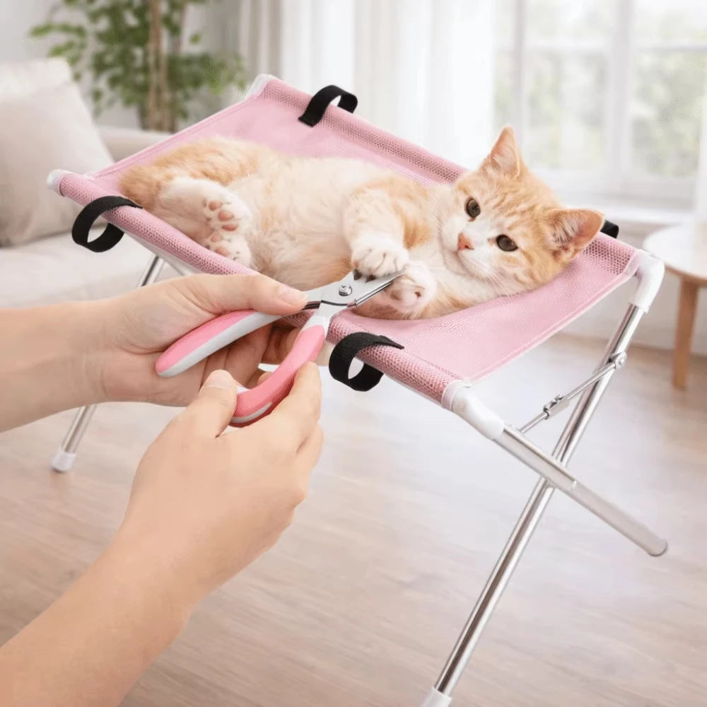 Suporte de Banho Portátil para Animais de Estimação, Rede de Contenção Ajustável em Rede para Lavagem de Cães e Gatos, Suporte em Rede Dobrável para Banho e Secagem