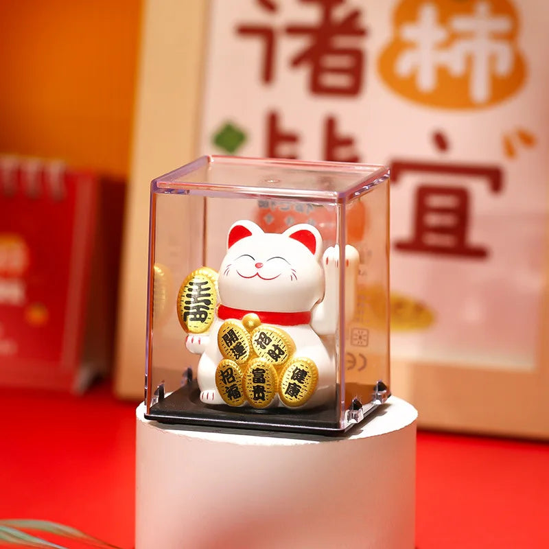 Solar Luck Cat Waving Cat Solar Powered Cat Solar Powered Cute Waving Cat Good Luck Wealth Welcoming Cats Home Display Car Decor