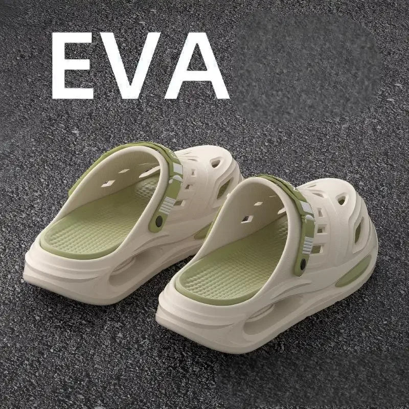 2026 Men's And Women's Cave Shoes Fashion Breathable Sandals With Removable Insoles Non-slip Cushioned Thickened Soft Slippers
