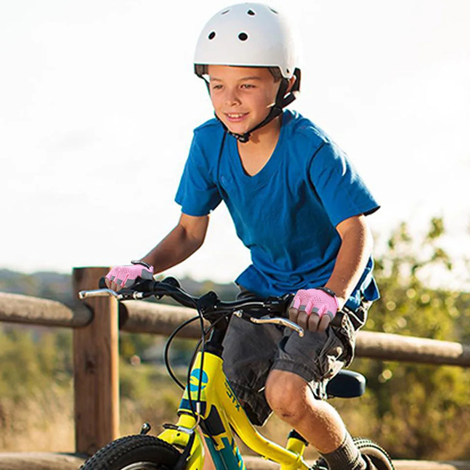 GTUBIKE Outdoor Sports Cycling Half Finger Gloves For Boys Girls, Antislip Breathable Thin Spring Summer Gloves, Bicycle Riding