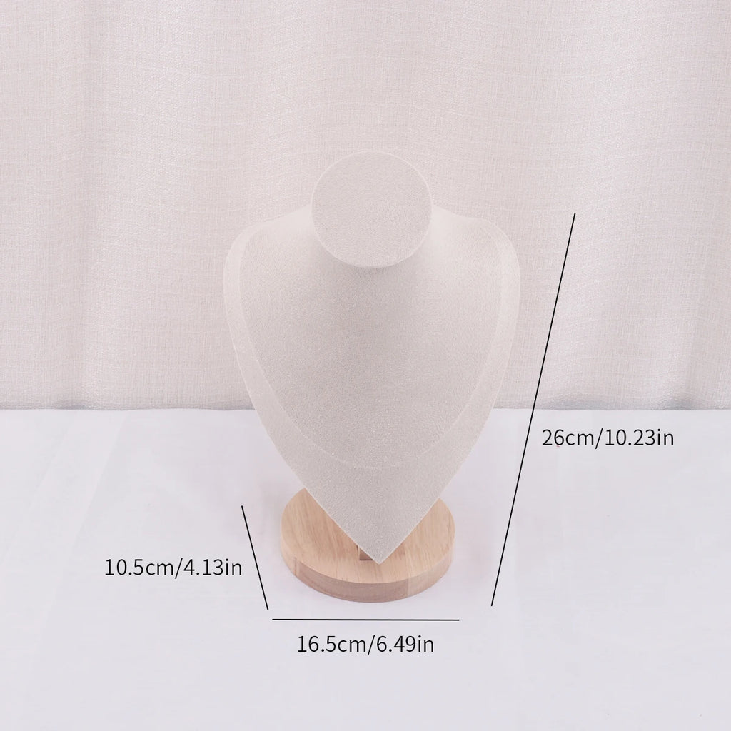 Velvet Portrait Necklace Display Pendant Organizer Jewelry Display Stand Jewelry Mannequin Bust Necklace Pendant Window Display