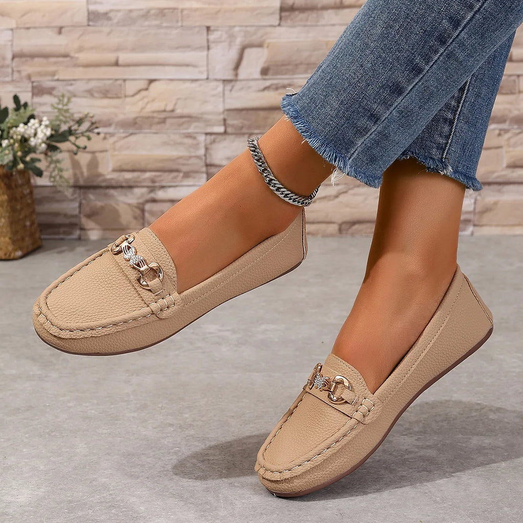 New Women's Casual Slip on Mary Jane Shoes Spring Autumn Fashion Round Toe Solid Soft Sole Flat Loafers Zapatos De Mujer luxury