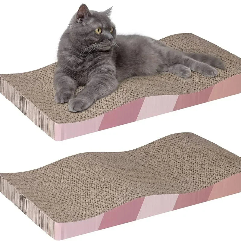 Durable Wear-resistant Multi-shaped Corrugated Cardboard Cat Scratcher Board Indoor Cat Grinding Claw Interactive Play Toy