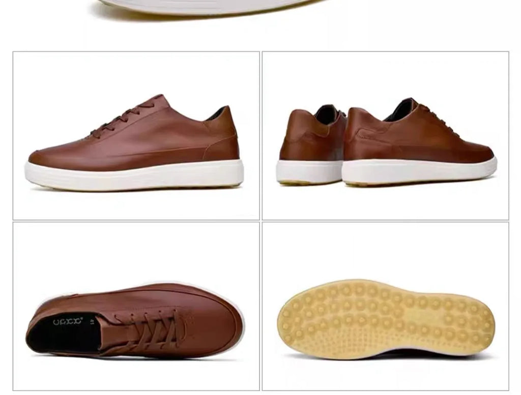 High Quality Men's Genuine Leather Shoes Summer Comfortable Sneakers Fashion Men Shoes Soft Leather Versatile Skateboard Shoes