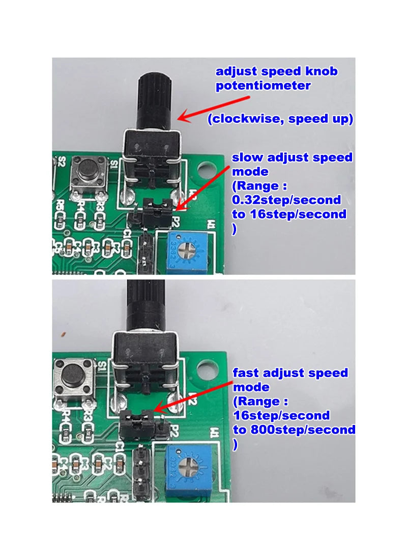 Adjust Speed Controller Module Micro Step Stepper Motor Drive Board Switch 2-phase 4-wire 4-phase 5-wire Stepping Motor 5V-12V